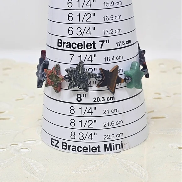 Vtg Gemstone Star Bracelet - Picture 6 of 6